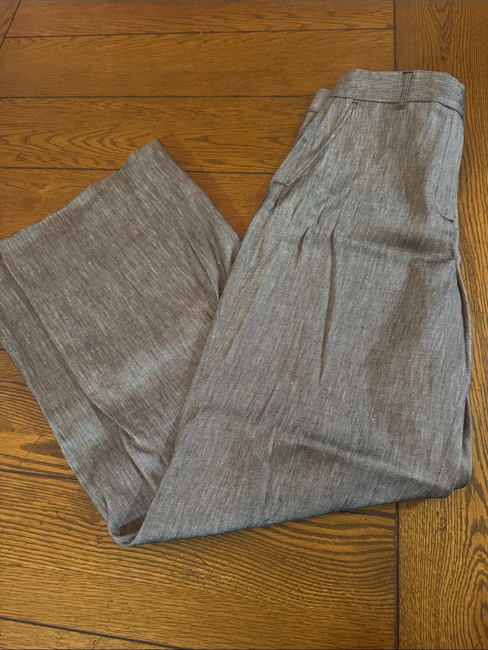 White House Black Market Wide Leg Pants in Heather Gray